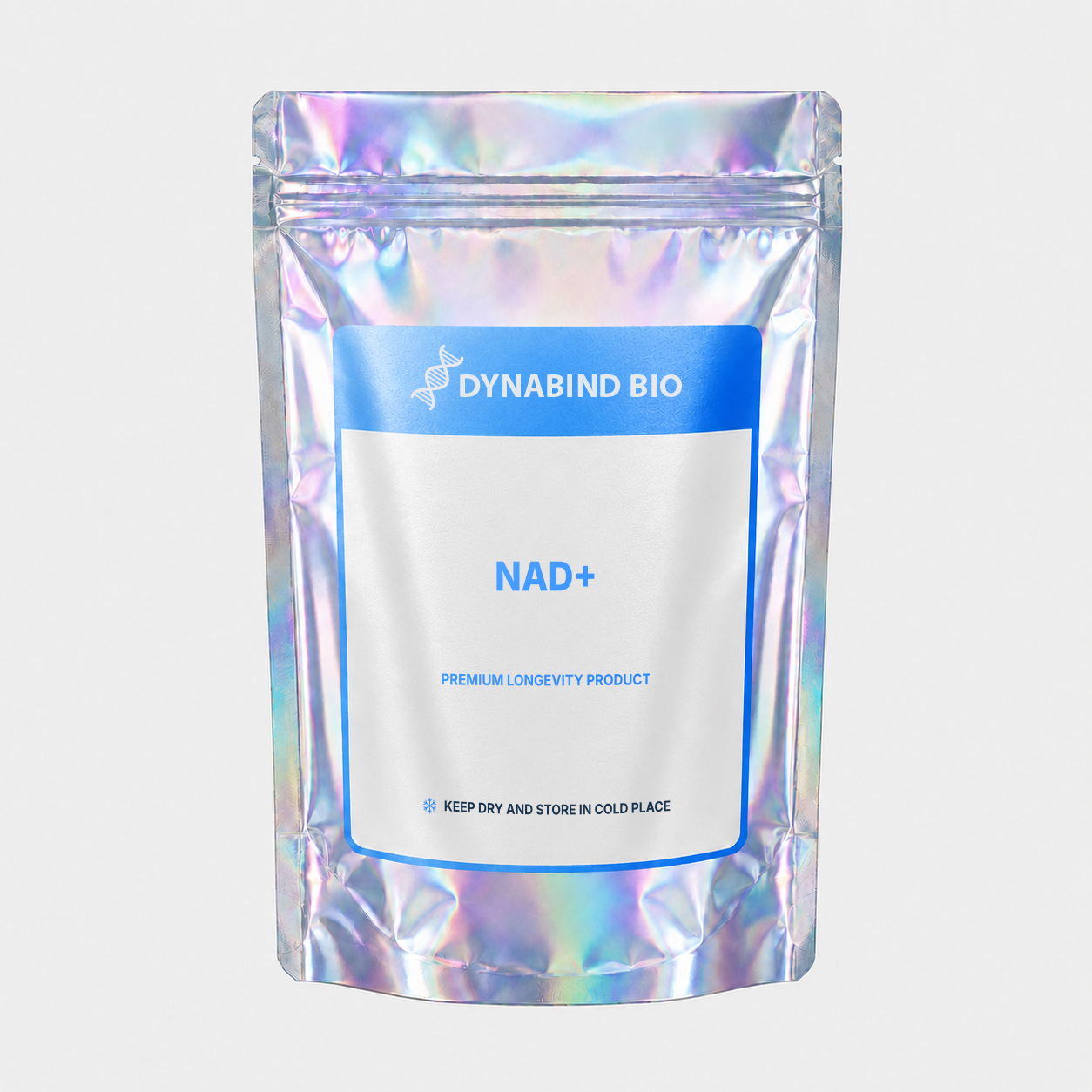NAD+ supplement pouch for cellular redox, energy-transfer and NAD-dependent enzyme research by DynaBind Bio